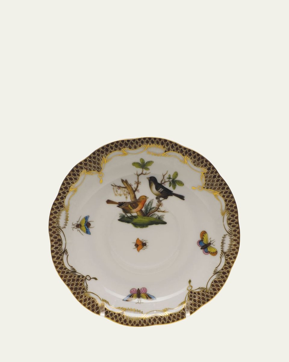 Rothschild Bird Brown Motif 05 Tea Saucer